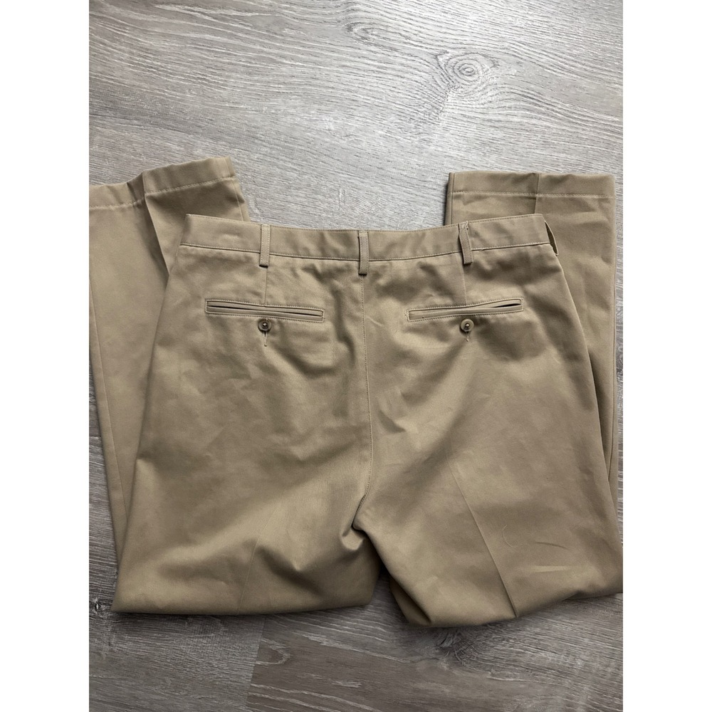 Lands End Tailored Fit Mens Khaki Chino Pants Size‎ 35/28 - Picture 4 of 6